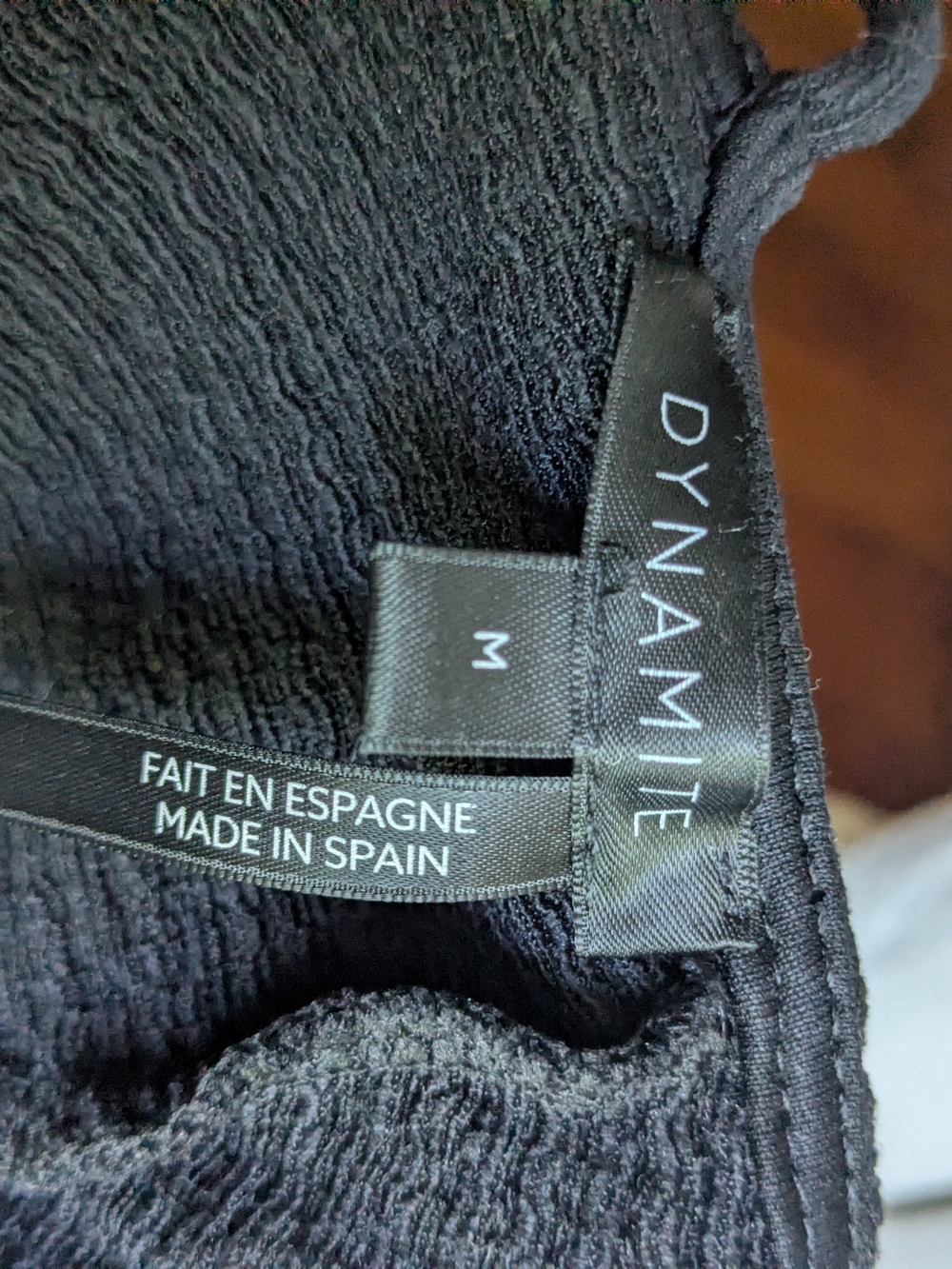 Black V-Neck Tie-Back Top Made In Spain - Picture 4 of 7